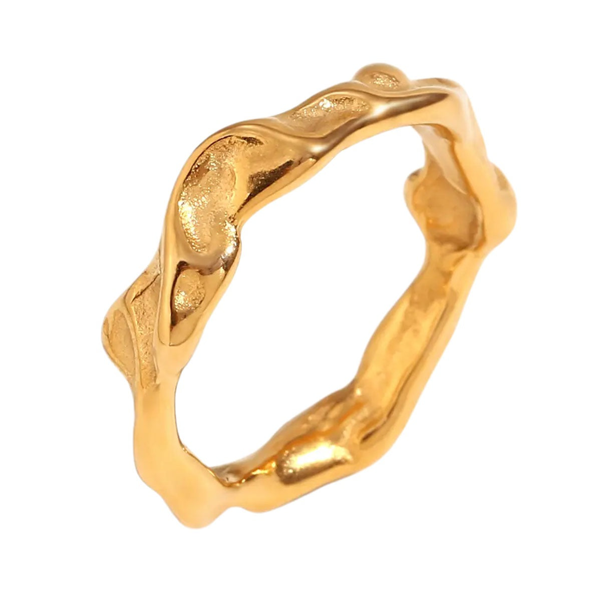 MOLTEN FLOW GOLD RING