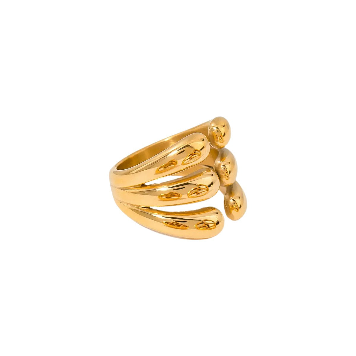 ECHO BOLD GOLD RING