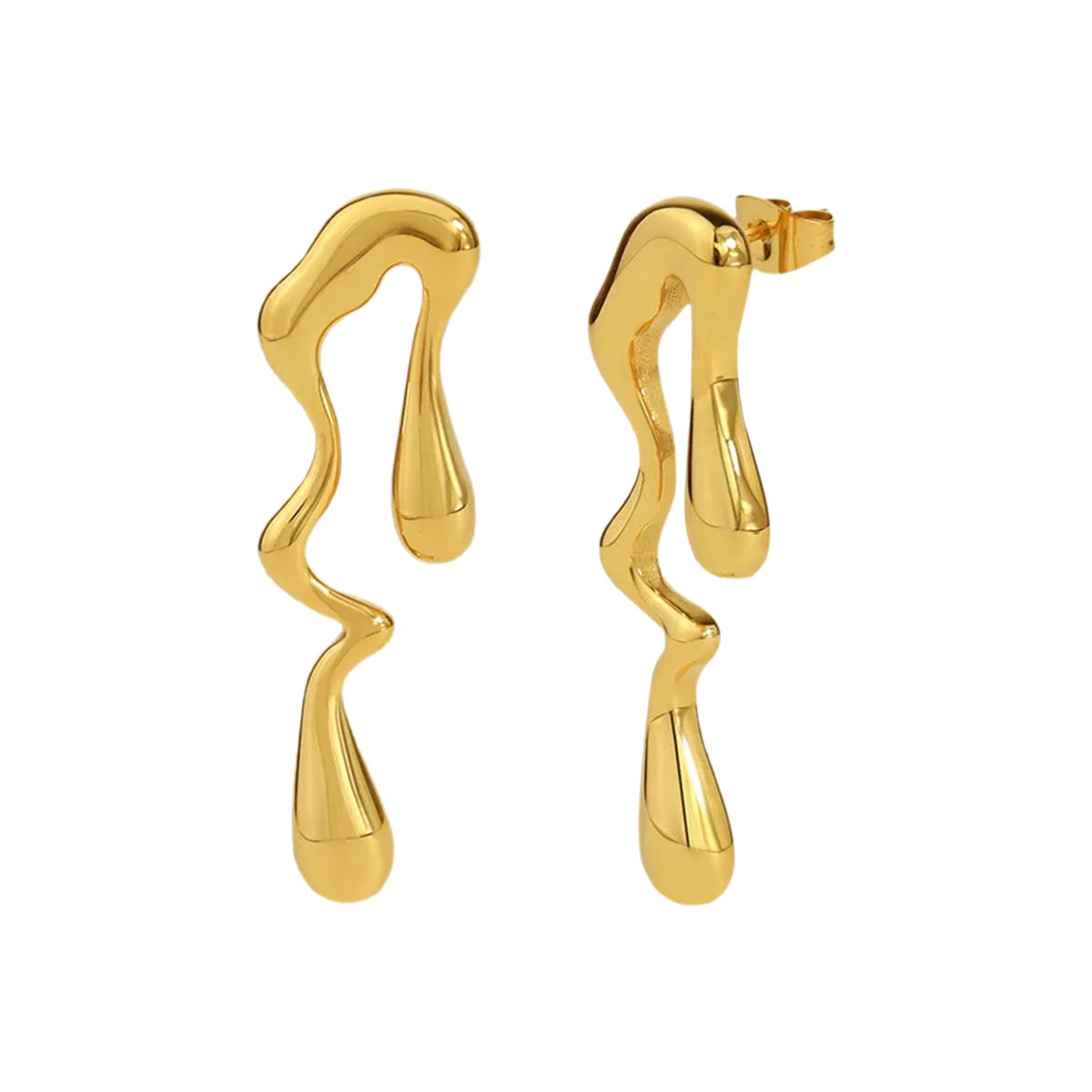 MOLTEN FLOW GOLD EARRINGS