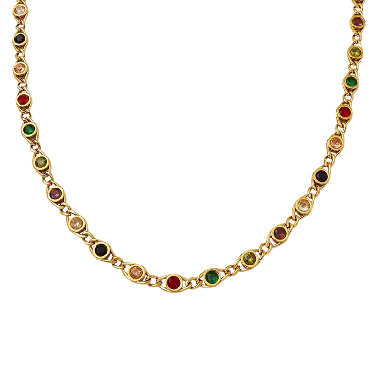 RAINBOW RADIANCE GOLD NECKLACE