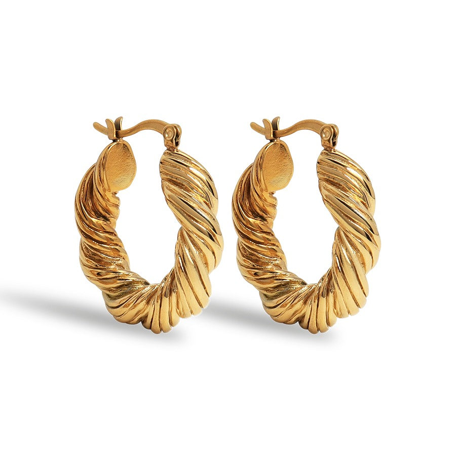 TWIST GOLD EARRING