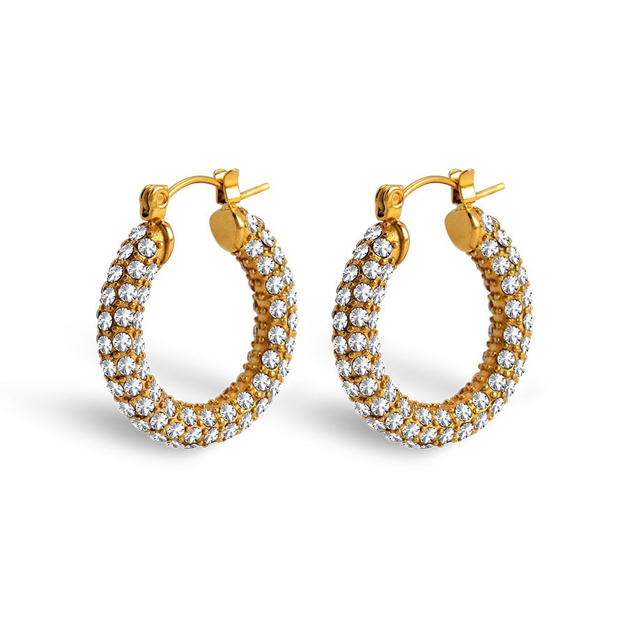 DIAMANTÈ GOLD EARRING